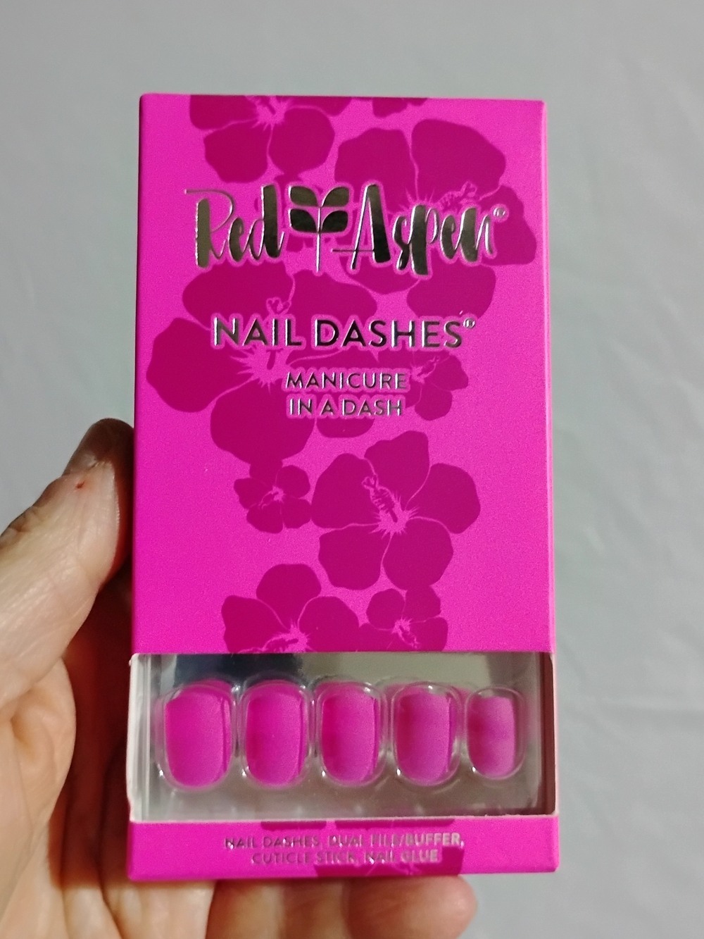 Red Aspen Pink Nail Dashes Press-On Nails Beach Sunset, Brielle NEW